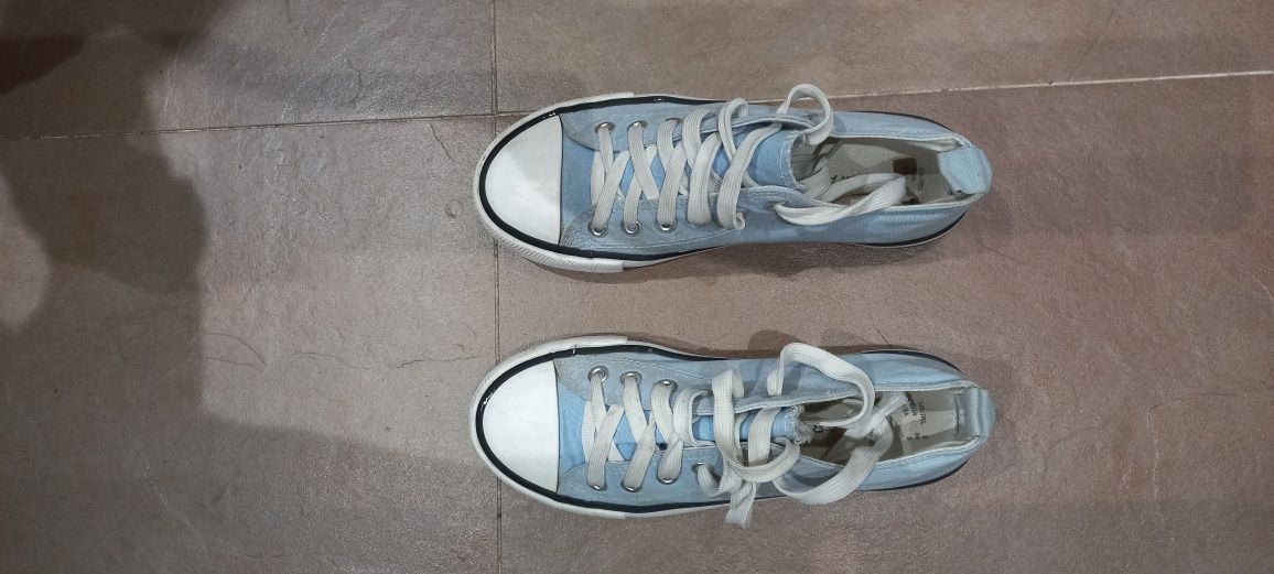Tenis tipo All Star azul claro n°36
