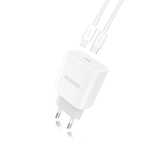 Szybka Ładowarka Sieciowa Usb Typ C + Kabel Usb Typ C Lightning 1M