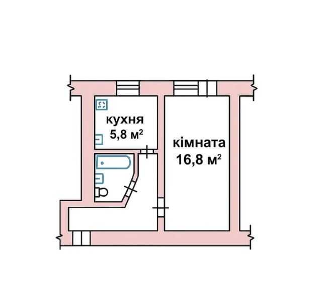 Продам 1 кімнатну квартиру Житомир р-н Глобала