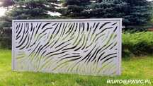 Przęsło Ogrodzenie Nowoczesne wycinane CNC stal aluminium corten
