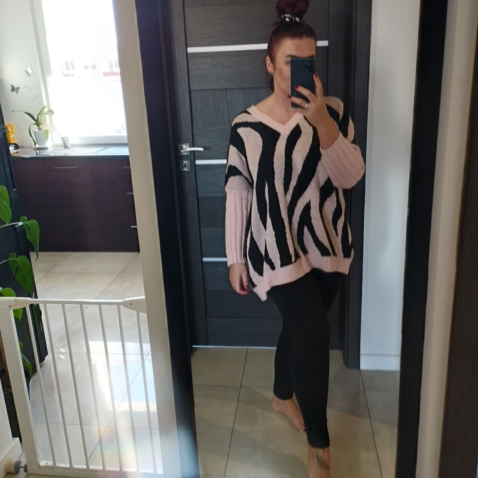 Swetr zebra oversize