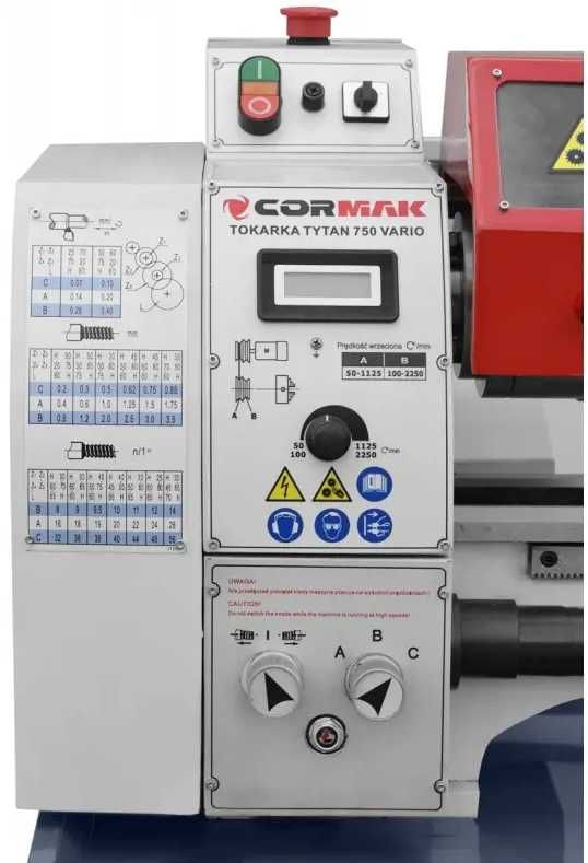 Tokarka uniwersalna CORMAK TYTAN 250x750 Vario 230V