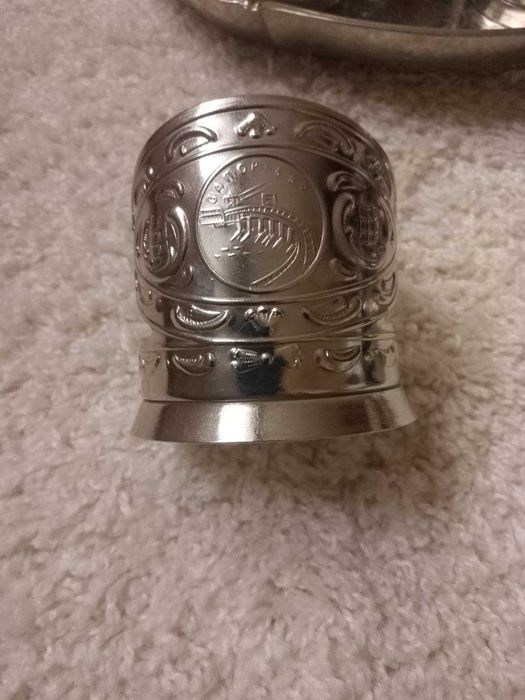 самовар, фруктовница-конфетница, сахарница, подстаканники,