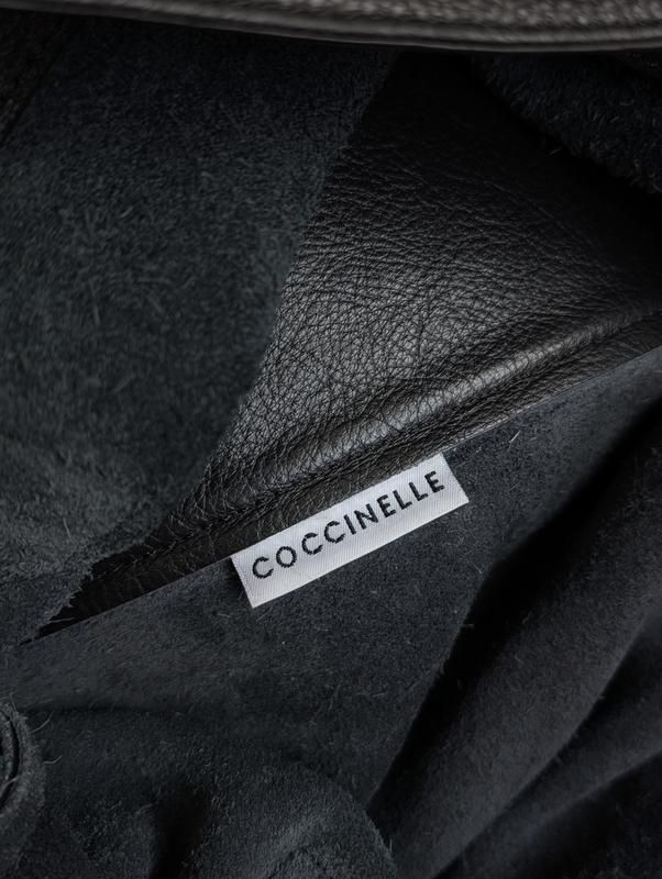 Сумка coccinelle оригінал чорна велика шоппер шкіряна шкіра італія