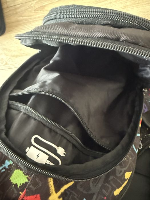 Plecak do szkoly mlodziezowy  emoji czarny st majewski