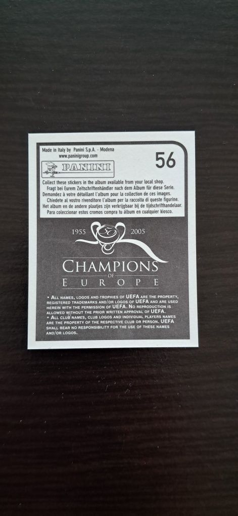 Cromo Dennis Bergkamp UEFA Champions of Europe da Panini