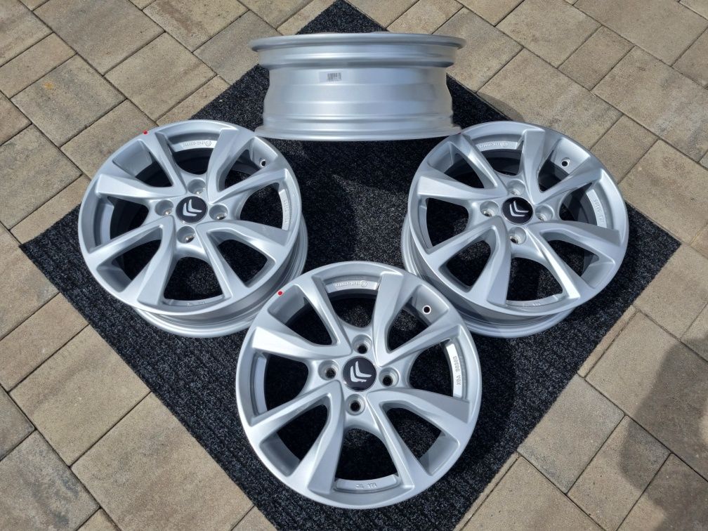 Citroen C1 15" felgi alumniowe 4x100 alufelgi srebrny połysk