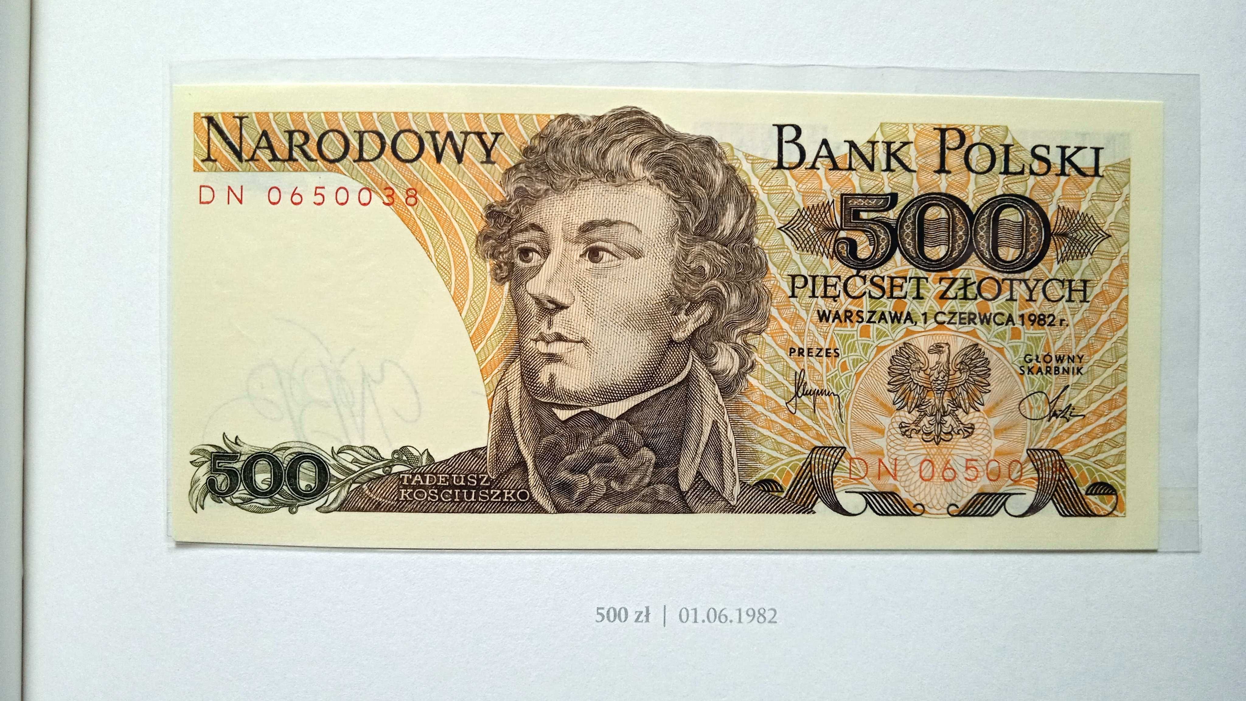 Banknot PRL 500 zł 1982  DN  st. 1  UNC