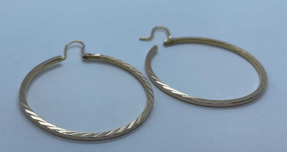 Złote kolczyki koła 4,12g rożowe złoto p583 /ST