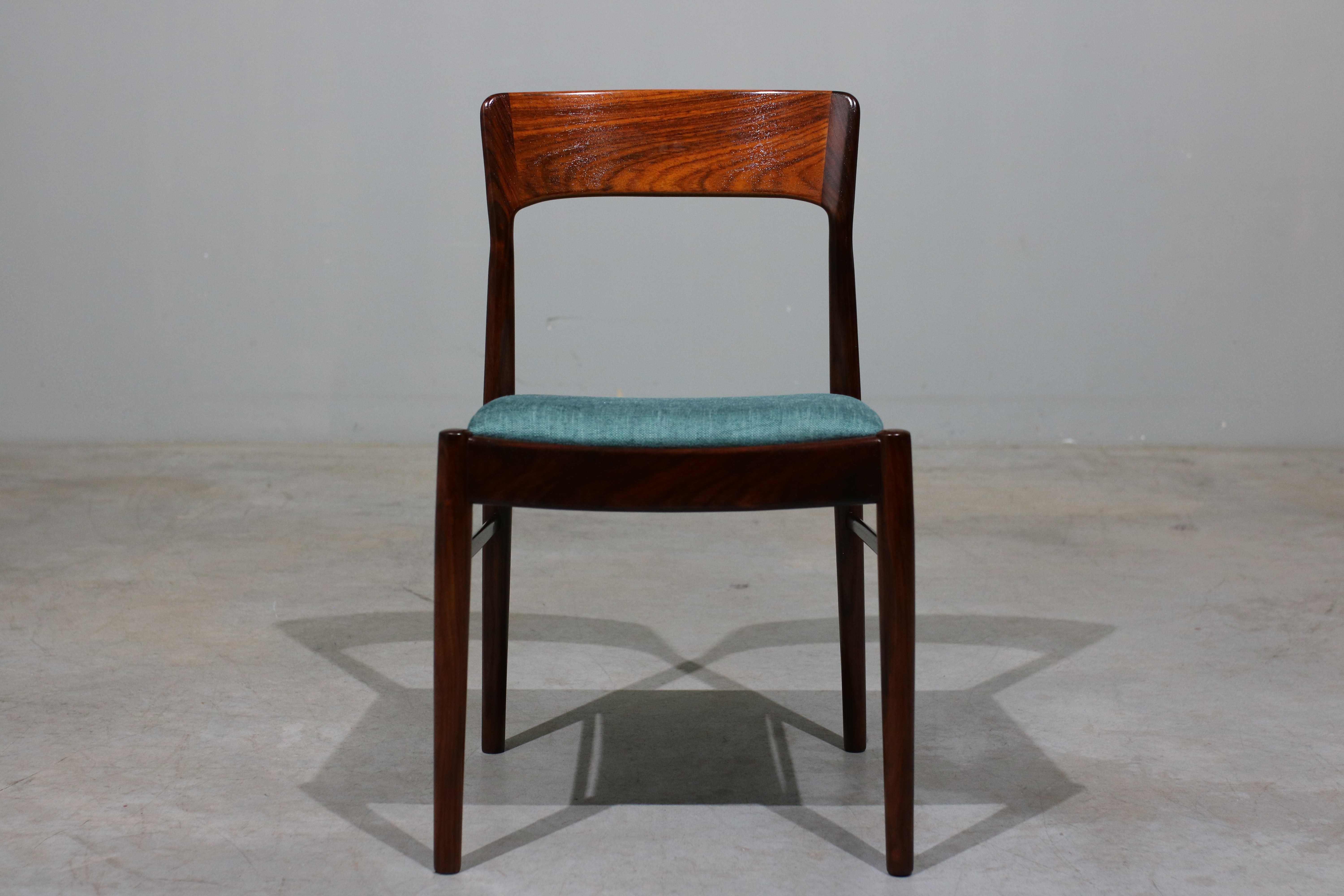 Conjunto de 6 cadeiras Henning Kjaernulf em pau santo | Design Nórdico
