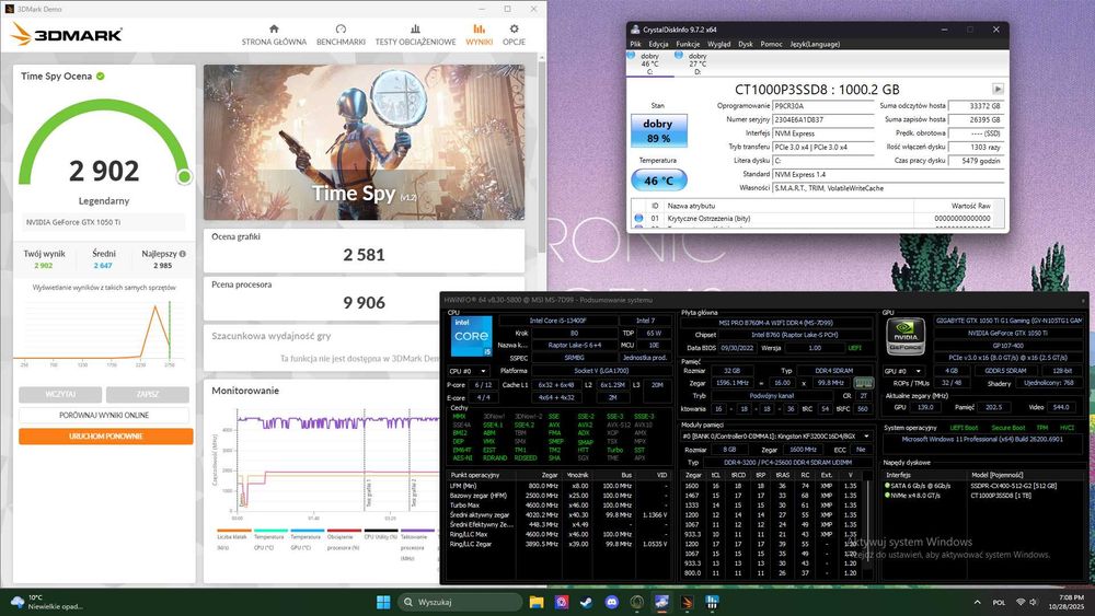 !OKAZJA! Komputer Gamingowy // i5 13400F | 32GB | GTX 1050 Ti //