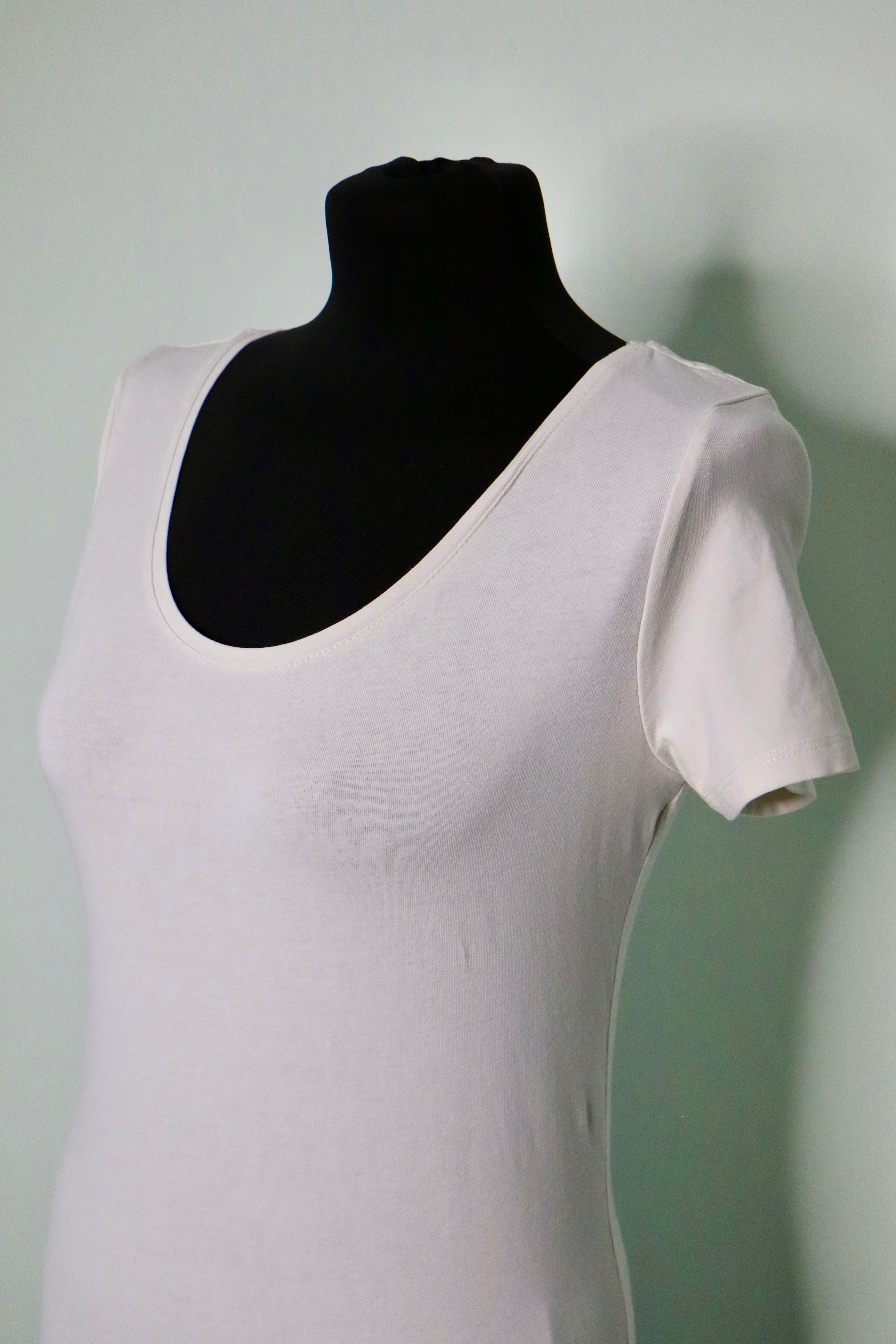 Biały damski t-shirt H&M M bawełna