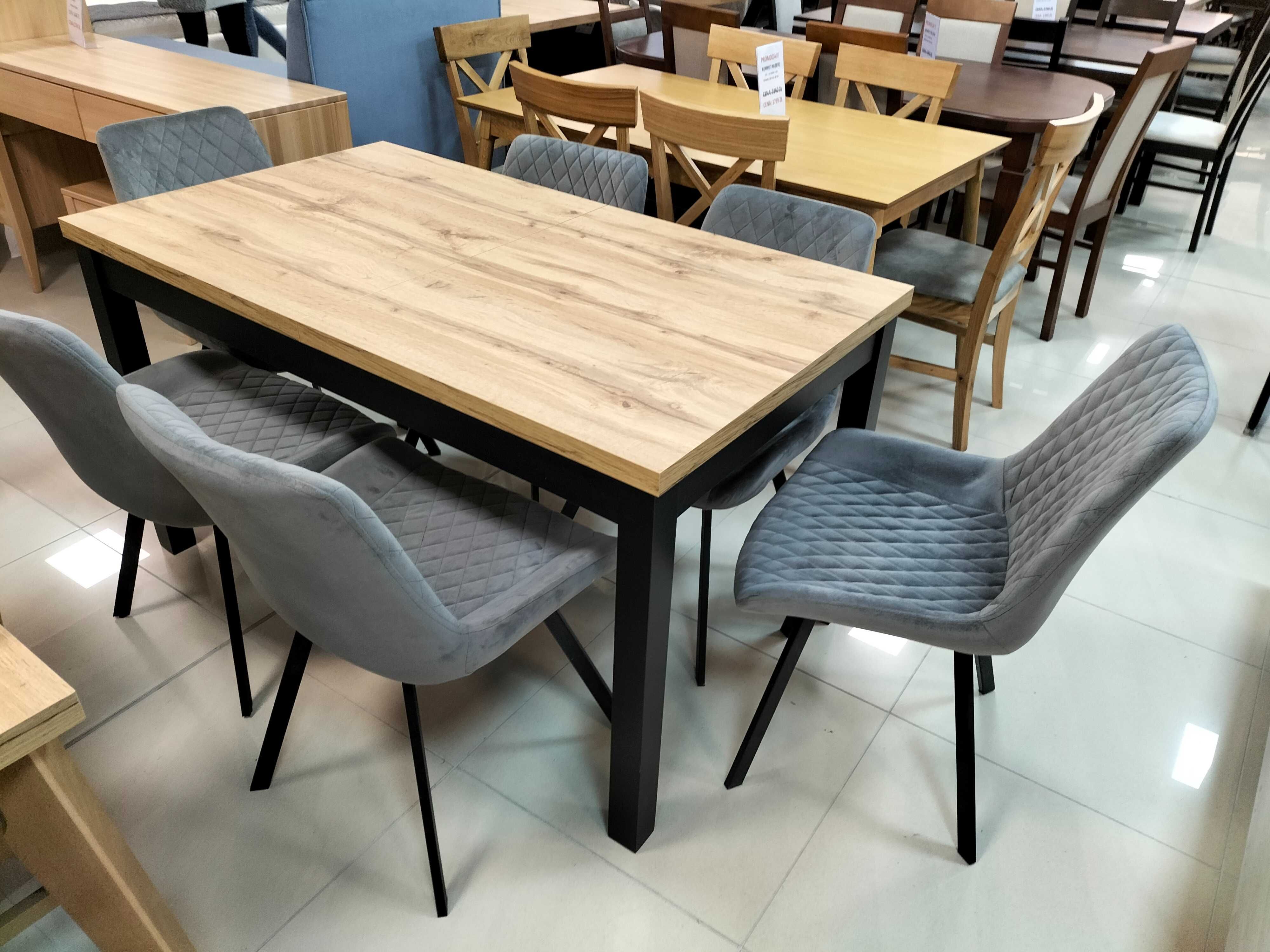 (57) Stół loft rozkładany + 6 krzeseł, wyprzedaż 1599 zł
