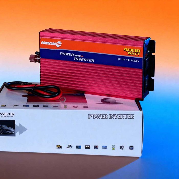 Инвертор/ преобразователь тока, 12v-220v 4000 с ПЛАВНЫМ ПУСКОМ. Дешево