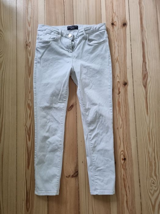 Białe letnie spodnie S skinny