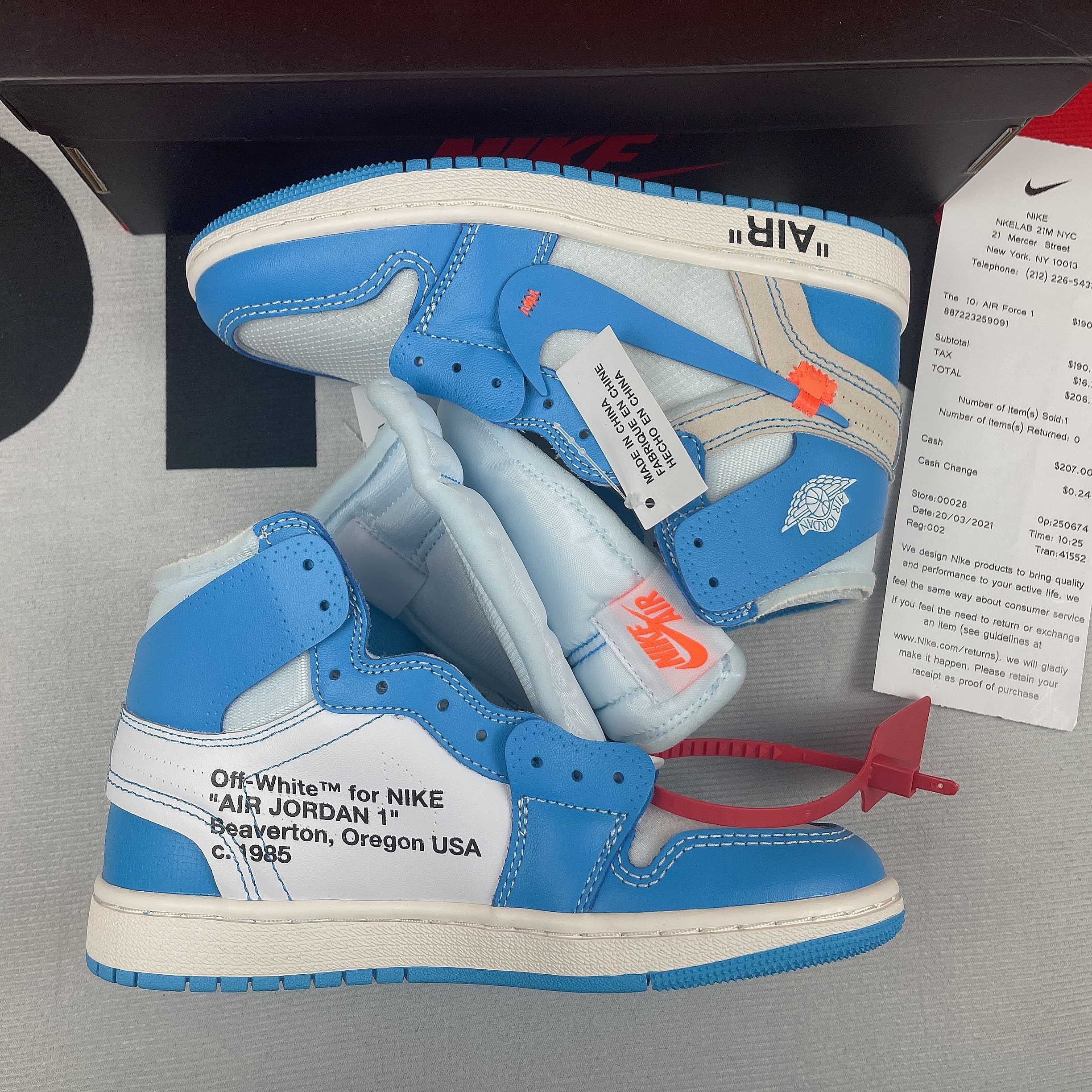 Buty Off-White x Air Jordan 1 Retro High OG UNC (36-47.5)