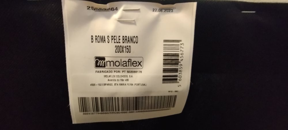 Estrado Molaflex Roma pele branco 200x150