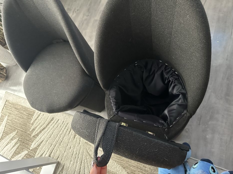 Pufy z oparciem i schowkiem