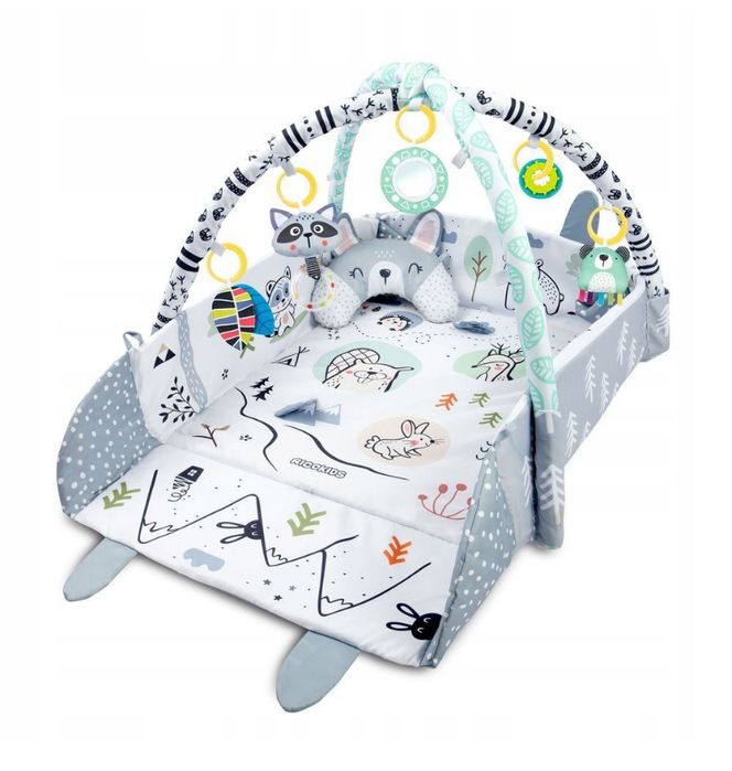 Розвиваючий дитячий килимок 3в1