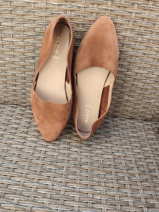 Aldo skórzane rude  balerinki 39