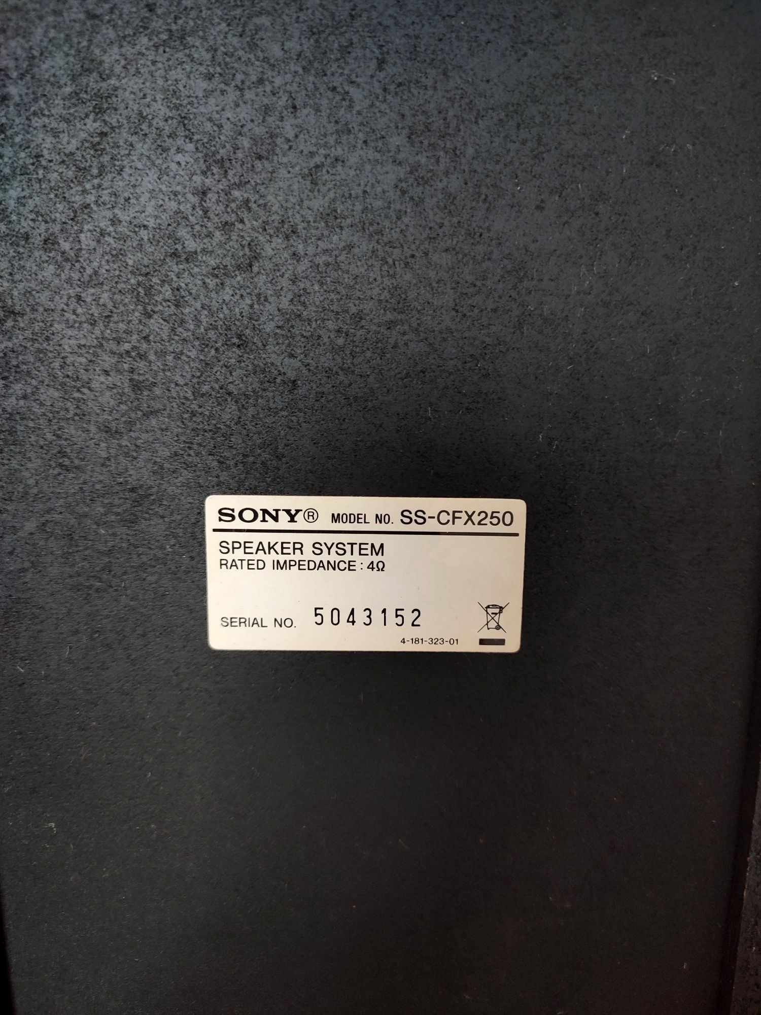 Głośniki 2 szt. SS-CFX250  System Rated Impedance