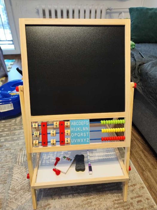 Drewniana Tablica Magnetyczna Kredowa Liczydło Potykacz