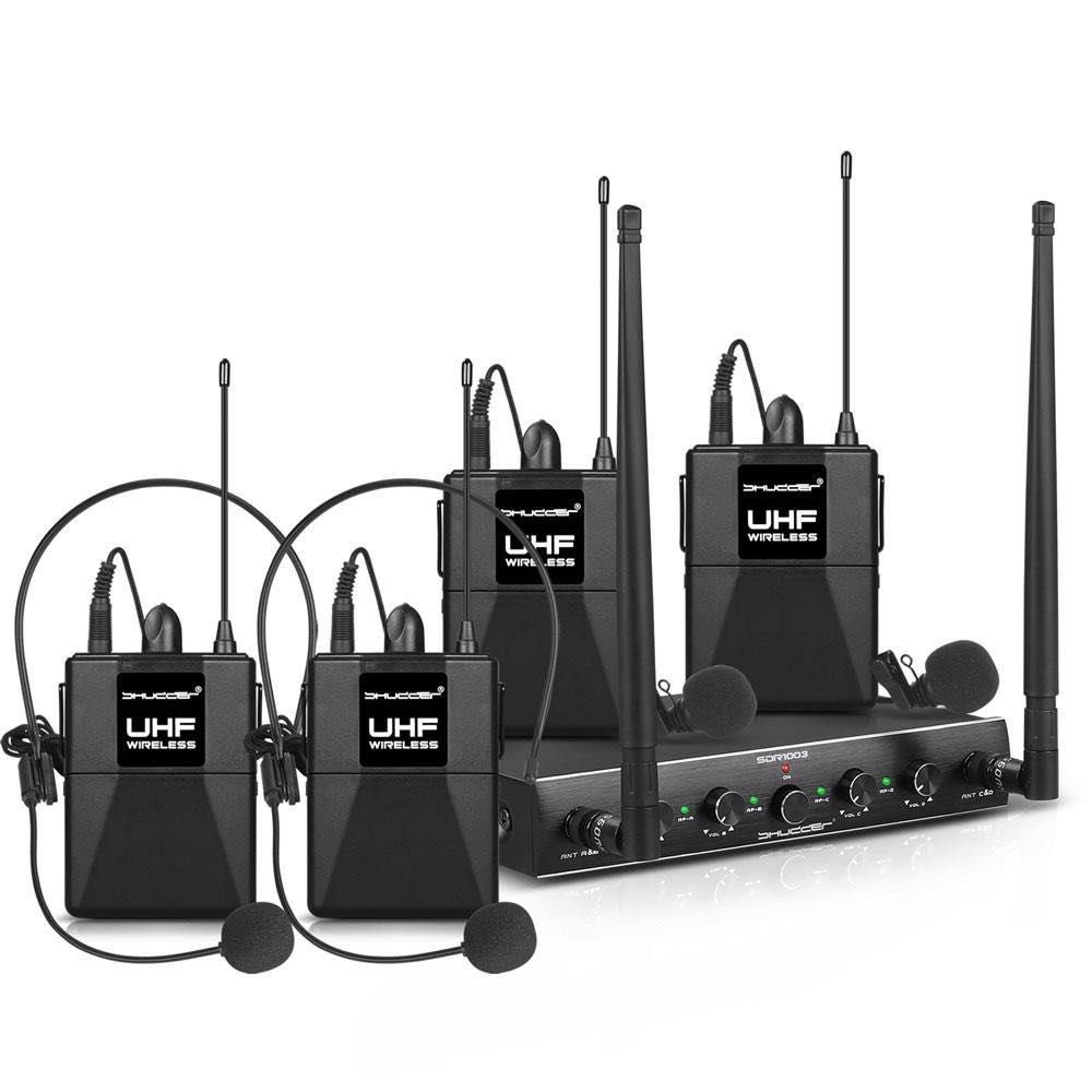 Mikrofony bezprzewodowe Shudder SDR1004 4 mikroporty typu bodypack