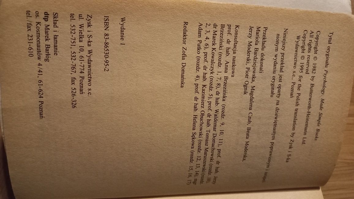 Psychologia, Abraham P.Sperling