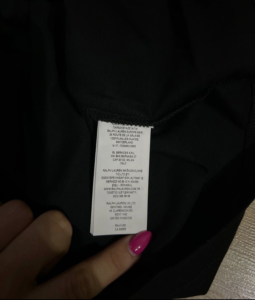 T-shirt Ralph Lauren preta L