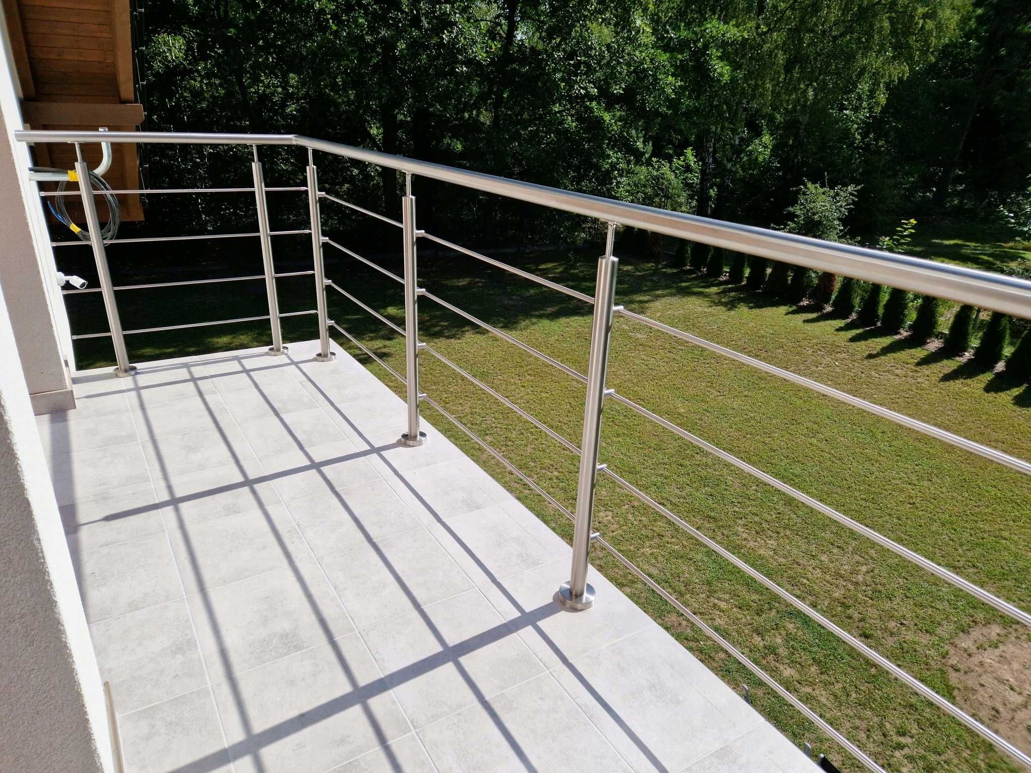 Balustrada nierdzewna balkonowa schodowa - 1 m. Samodzielny montaż.