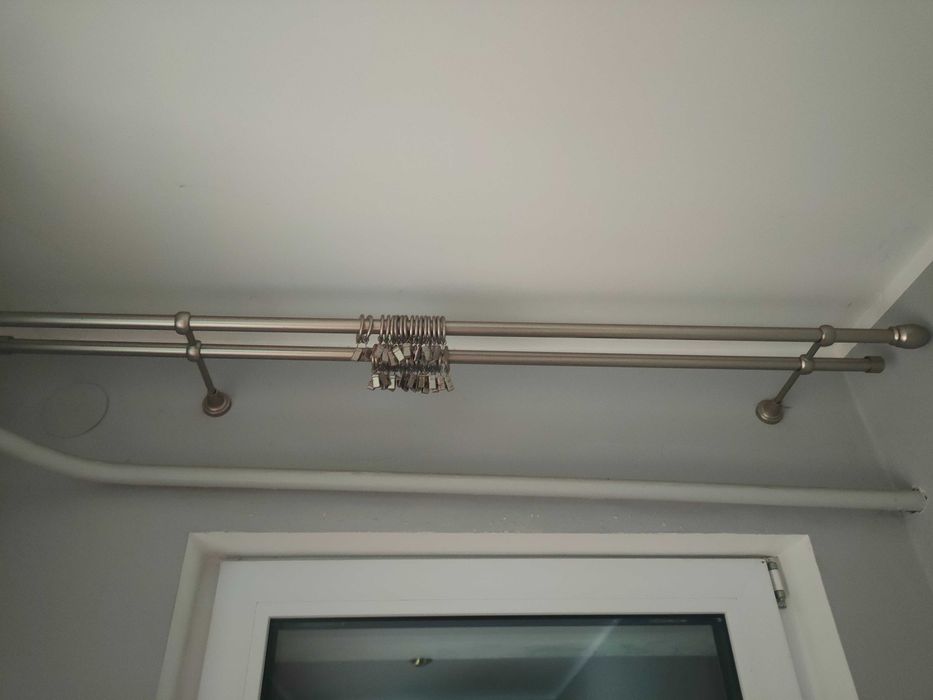 Karnisze podwójne satynowe