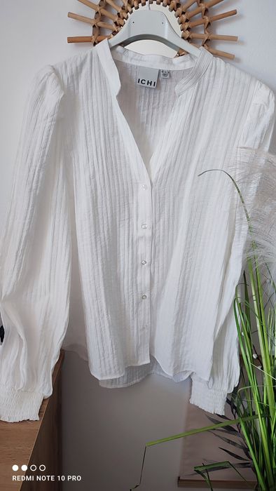 Biała bluzka damska koszula oversize