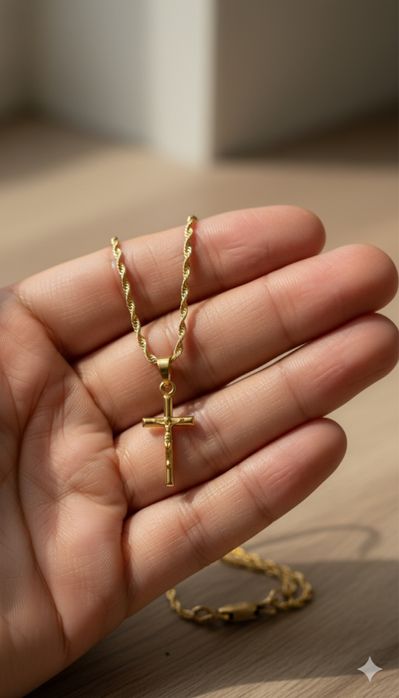 elegancki, złoty łańcuszek