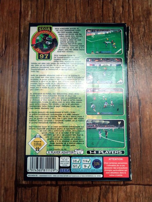 Sega Worldwide Soccer 97 Sega Saturn