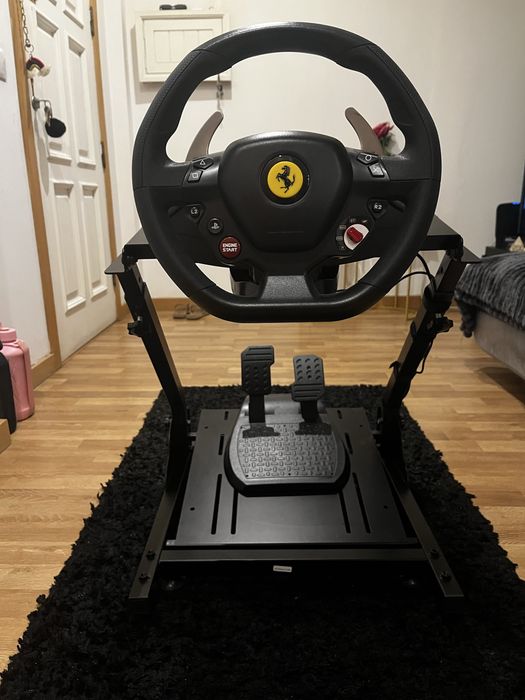 Volante + pedais + suporte