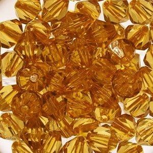 Korale Akrylowe Diamentowe 12mm (10szt) Miodowy