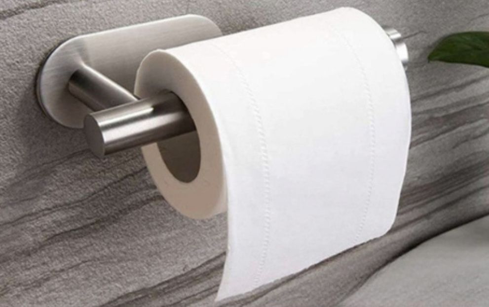 Srebrny uchwyt wieszak na papier toaletowy 16 cm