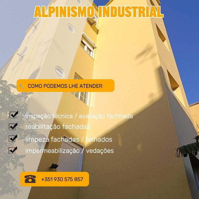 Alpinismo Industrial Lisboa e Cascais | Fachadas Rápidas e Seguras