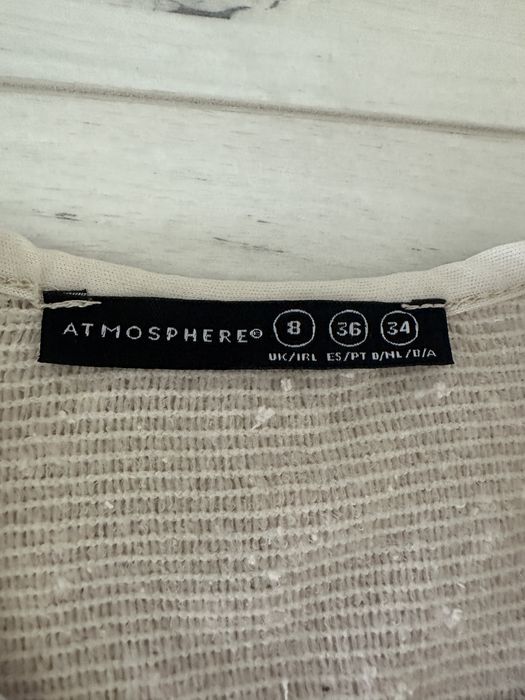 Beżowe, ecru marynarka, narzutka 34, 36