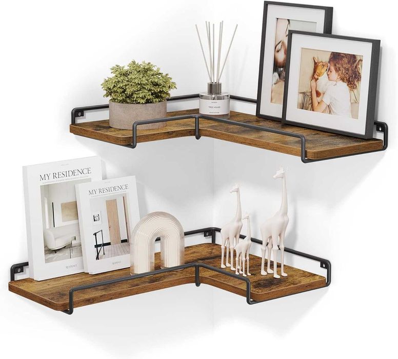 Półki Narożne Wiszące Zestaw 2 LOFT Vintage Ścienne 29x40 NOWE PREMIUM