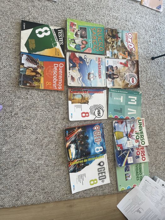 Livros escolares 7ano, 8 e 9 ano