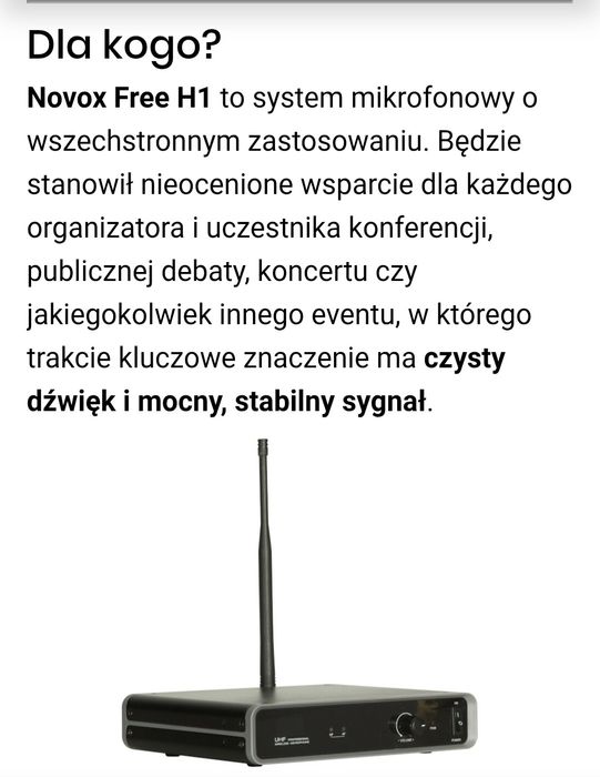 Bezprzewodowy mikrofon NOVOX