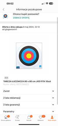 Tarcza łucznicza 80x80 10sztuk