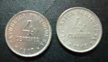 Moeda, 4 centavos 1917 e 1919