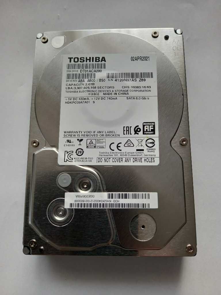 Dysk 2TB Toshiba DT01ACA200 SATA III 3,5" godz 29