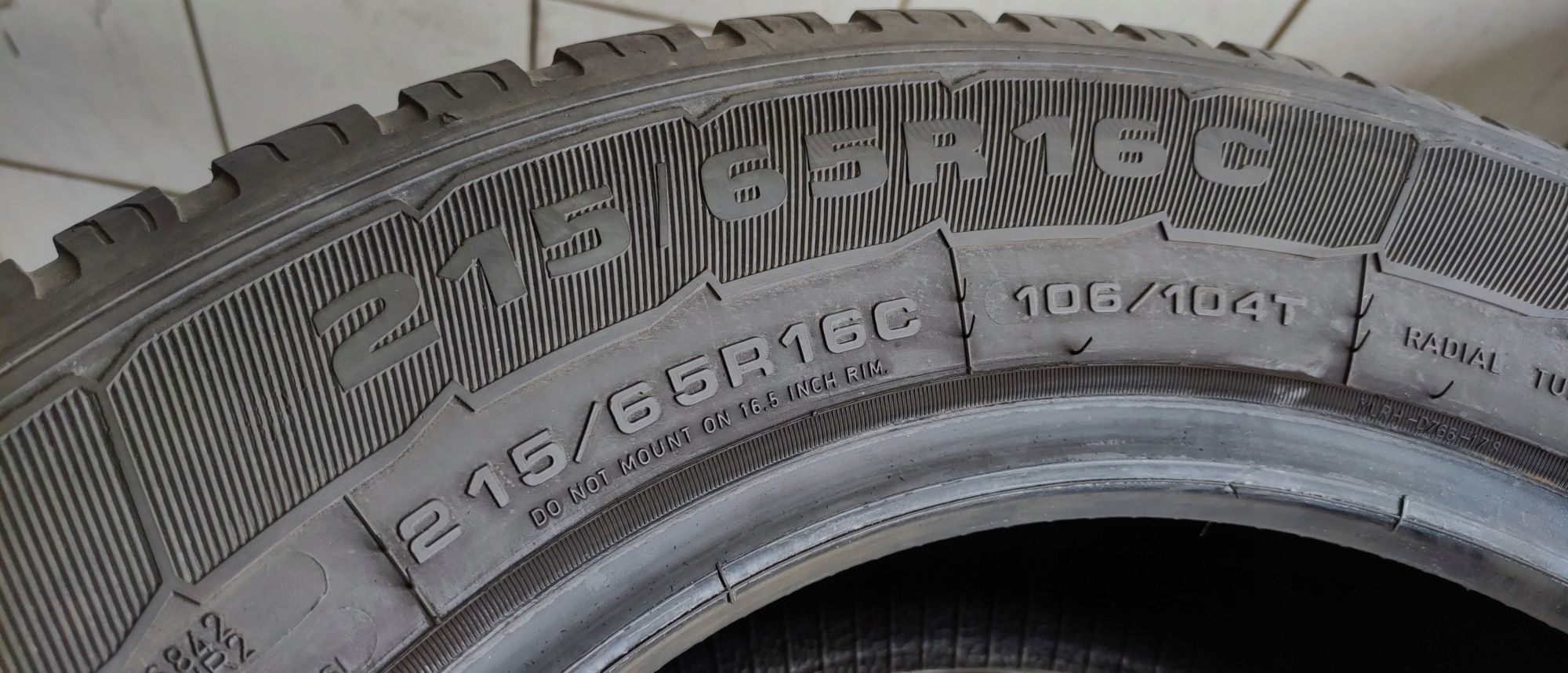 Opona 215/65/16c Goodyear 5,81mm 2018r 2szt.=320zł L