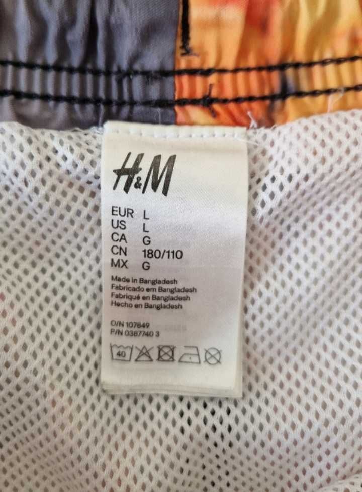 H&M męskie spodenki kąpielowe ze wszytymi majtkami z siatki Rozmiar L