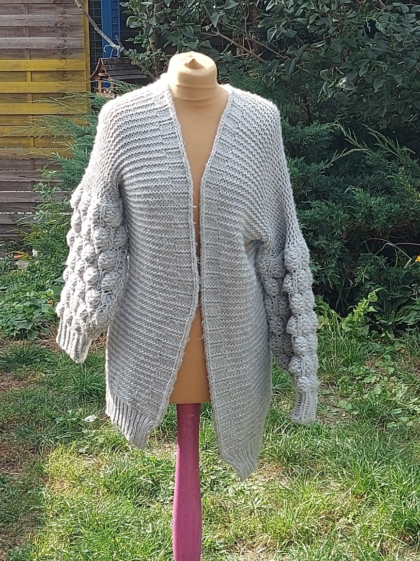 Kardigan damska zimowa rozmiar XL/2XL 10%wełna nietypowy