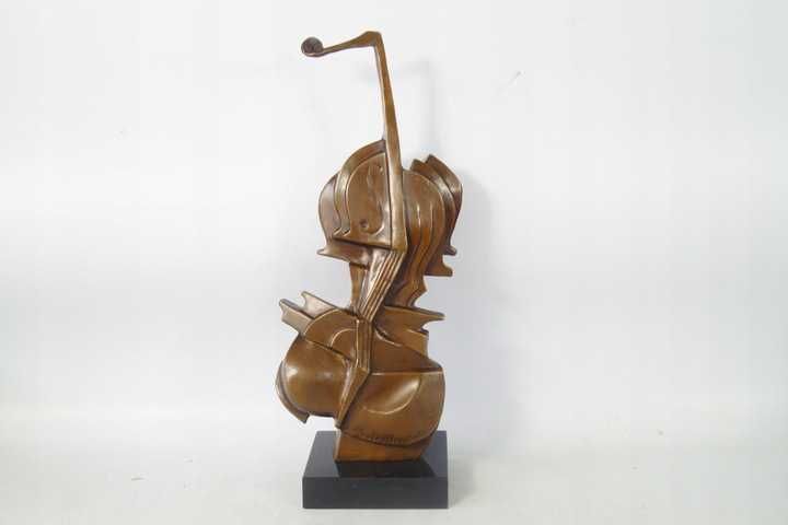 Piękna figura z brązu rzeźba Salvador Dali skrzypce abstrakcja