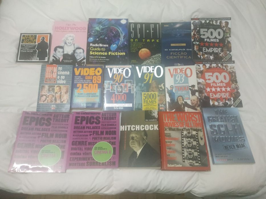 Vários livros sobre Cinema, filmes, televisão, realizadores, etc